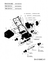 Ersatzteile Yard-Man Motorvertikutierer YM 5516 MV Typ: 16APX0MV643 (2008) Grundgerät