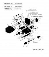 Ersatzteile Yard-Man Motorvertikutierer YM 5518 MV Typ: 16APY0MV643 (2008) Grundgerät