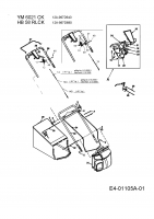 Ersatzteile Yard-Man Motormäher mit Antrieb YM 6021 CK Typ: 12A-997D643  (2004) Grasfangsack, Holm