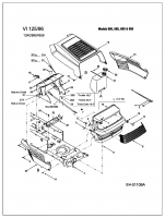 Ersatzteile Mastercut Rasentraktoren VI 125/96 Typ: 13AC665F659  (2002) Armaturenbrett, Motorhaube, Sitzwanne