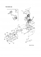Ersatzteile Yard-Man Schneefräsen YM 5655 DE Typ: 31AT623D643  (2004) Fahrantrieb, Fräsantrieb