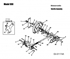Ersatzteile MTD Rasenkantenschneider 550 Typ: 25A-550G678  (2005) Messerantrieb 