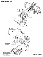 Ersatzteile Zubehör Garten- und Rasentraktoren Räumschild für 700 Serie (LT-5) Typ: OEM-190-833A  (2009) Grundgerät