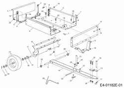 Ersatzteile Zubehör Garten- und Rasentraktoren Anhänger 45-03034  (190-223B000) Typ: 190-223B000  (2014) Grundgerät