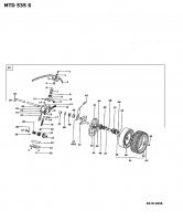 Ersatzteile MTD Benzin Rasenmäher mit Antrieb 535 S Typ: 902B539A001  (1994) Getriebe 