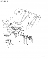 Ersatzteile MTD Benzin Rasenmäher mit Antrieb 535 S Typ: 902B539A001  (1994) Grundgerät 