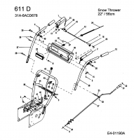 Ersatzteile MTD Schneefräse 611 D Typ: 31A-6ACD678  (2005) Holm, Kurbel 
