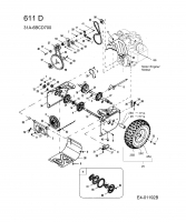 Ersatzteile MTD Schneefräse 611 D Typ: 31A-6BCD700  (2006) Fahrantrieb, Fräsantrieb, Räder 