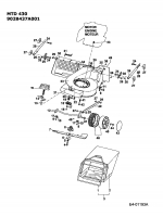 Ersatzteile MTD Benzin Rasenmäher ohne Antrieb 430 A Typ: 902B437A001  (1994) Grundgerät 