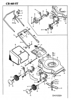 Ersatzteile MTD Benzin Rasenmäher ohne Antrieb CB 460 ST Typ: 901B467S001  (1995) Grundgerät 