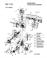 Ersatzteile Yard-Man Motorhacken YM 1110 Typ: 21B-144R643  (2005) Motor