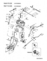 Ersatzteile Yard-Man Schneefräsen YM 7110 DE Typ: 31AY5RKG643  (2005) Armaturenbrett, Holm, Kurbel