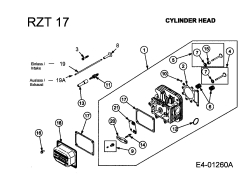 Cub Cadet Ersatzteile Zero Turn RZT 17 17BA5A4G603  (2005) Zylinderkopf