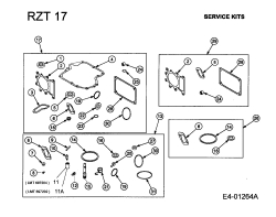 Cub Cadet Ersatzteile Zero Turn RZT 17 17BA5A4G603  (2005) Reparatur Kits