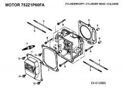 Ersatzteile MTD-Motoren Vertikal 1P60FA Typ: 752Z1P60FA  (2005) Zylinderkopf