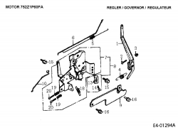 Ersatzteile MTD-Motoren Vertikal 1P60FA Typ: 752Z1P60FA  (2005) Regler