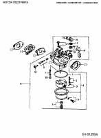 Ersatzteile MTD-Motoren Vertikal 1P60FA Typ: 752Z1P60FA  (2005) Vergaser