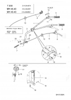 Ersatzteile MTD Motorhacke T/200 Typ: 21A-204J678  (2005) Holm, Räder 