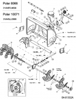 Ersatzteile Troy-Bilt Schneefräsen Polar 8066 Typ: 31AV6FLN609  (2006) Fräsgehäuse, Schnecke, Schneckengetriebe