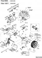 Ersatzteile Troy-Bilt Schneefräsen Polar 8066 Typ: 31AV6FLN609  (2006) Fahrantrieb, Fräsantrieb, Räder