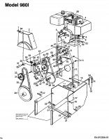 Ersatzteile MTD Schneefräse 980 I Typ: 316E980I000  (1996) Fahrantrieb, Fräsantrieb 