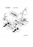 Ersatzteile MTD Schneefräse E 740 F Typ: 31AV7F0F678  (2006) Raupenantrieb 
