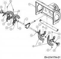 Ersatzteile MTD Schneefräse 3 CAD Typ: 31A-3CAD700  (2007) Fräsgehäuse 