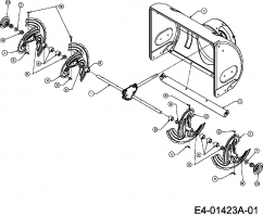 Ersatzteile Yard-Man Schneefräsen YM 7110 DET Typ: 31BY7R3G643  (2007) Fräsgehäuse