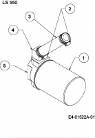 Ersatzteile MTD Holzspalter LS 550 Typ: 24AF550C678  (2008) Ölfilter 