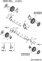 Ersatzteile Yard-Man Laubsauger mit Häckselfunktion Yard Vac Typ: 24A-060F643  (2010) Höhenverstellung, Räder