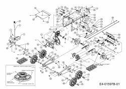 Ersatzteile MTD Schneefräse E 740 F Typ: 31AV7W0F678  (2009) Raupenantrieb 