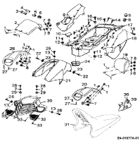 Cub Cadet Ersatzteile Quads SP 50 36AA112-603  (2006) Sitz, Sitzwanne