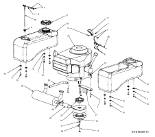 Cub Cadet Ersatzteile Zero Turn Z-Force 44 53AA5A5L100  (2004) Auspuff, Elektromagnetkupplung, Tank