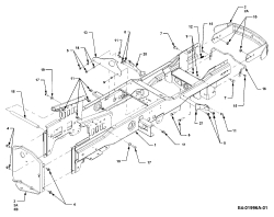 Cub Cadet Ersatzteile Gartentraktoren HDS 3235 14A-676-100  (1998) Rahmen
