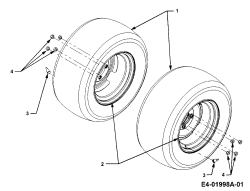 Cub Cadet Ersatzteile Gartentraktoren HDS 3235 14A-676-100  (1998) Räder hinten 24x10.5