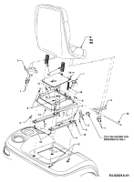Cub Cadet Ersatzteile Gartentraktoren HDS 3200 14A-652-603  (2002) Sitz, Sitzträger