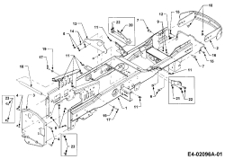 Cub Cadet Ersatzteile Gartentraktoren HDS 3186 14A-668-603  (1999) Rahmen