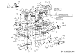 Cub Cadet Ersatzteile Gartentraktoren GT 1223 14AP13CP603  (2006) Mähwerk P (50/127cm)