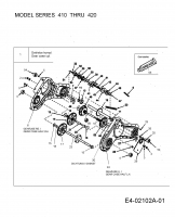 Ersatzteile MTD Motorhacke T/410 Typ: 21AA414A678  (2007) Getriebe 