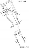 Ersatzteile MTD Rasenkantenschneider 550 G Typ: 25A-550G678  (2009) Holm 