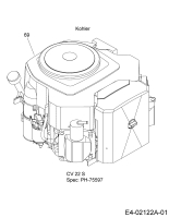 Cub Cadet Ersatzteile Gartentraktoren GT 1223 14AP13CP603  (2005) Motor Kohler