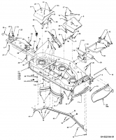 Ersatzteile Zubehör Garten- und Rasentraktoren Mähwerke für 3000 SD Serie, Mähwerk 54/137cm Typ: 190-295-603  (2005) Mähwerksgehäuse