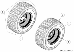 Ersatzteile MTD Gartentraktor G 200 Typ: 14AQ808H678  (2004) Räder vorne 16x7.5 