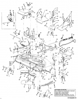 Ersatzteile Zubehör Garten- und Rasentraktoren Mähwerke für 2000 SD Serie, Mähwerk 48/122cm Typ: 190-301-100  (1998) Deflektor, Mähwerksgehäuse, Räder