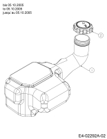 Cub Cadet Ersatzteile Gartentraktoren GT 1223 14AP13CP603  (2005) Tank bis 05.10.2005