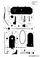 Ersatzteile Zubehör Garten- und Rasentraktoren Frontkehrmaschine FK 105 Typ: 196-226C678  (2013) Bürstenantrieb, Kehrwalzengehäuse