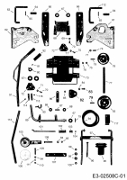 Ersatzteile Zubehör Garten- und Rasentraktoren Frontkehrmaschine FK 105 Typ: 196-226C678  (2013) Aushebung, Räder