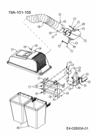 Ersatzteile Zubehör Zero Turn Grasfangeinrichtung für All Rounder 1050 Typ: 19A-101-100  (2008) Grasfangeinrichtung ohne Messer