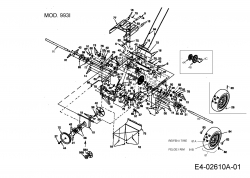 Ersatzteile Yard-Man Schneefräsen E 993 I Typ: 31AE993I643  (2001) Fahrantrieb, Räder
