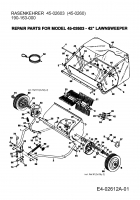 Ersatzteile Zubehör Garten- und Rasentraktoren Rasenkehrer 45-02603 (190-163-000) Typ: 190-163-000 (2010) Grundgerät